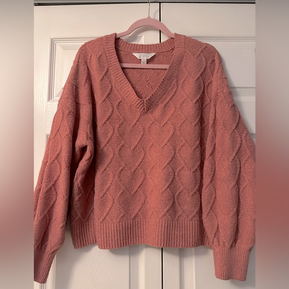 Heart Cable Knit Sweater